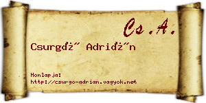 Csurgó Adrián névjegykártya