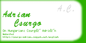 adrian csurgo business card