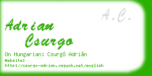 adrian csurgo business card